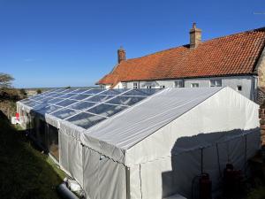9m x 24m Clear Plain PVC Marquee